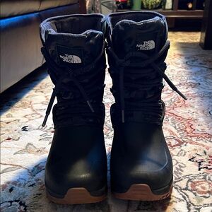 The North Face Black and Brown Winter Boot